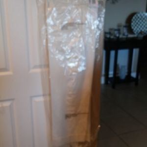 Satin ivory pants cuffed holiday dressing at its f